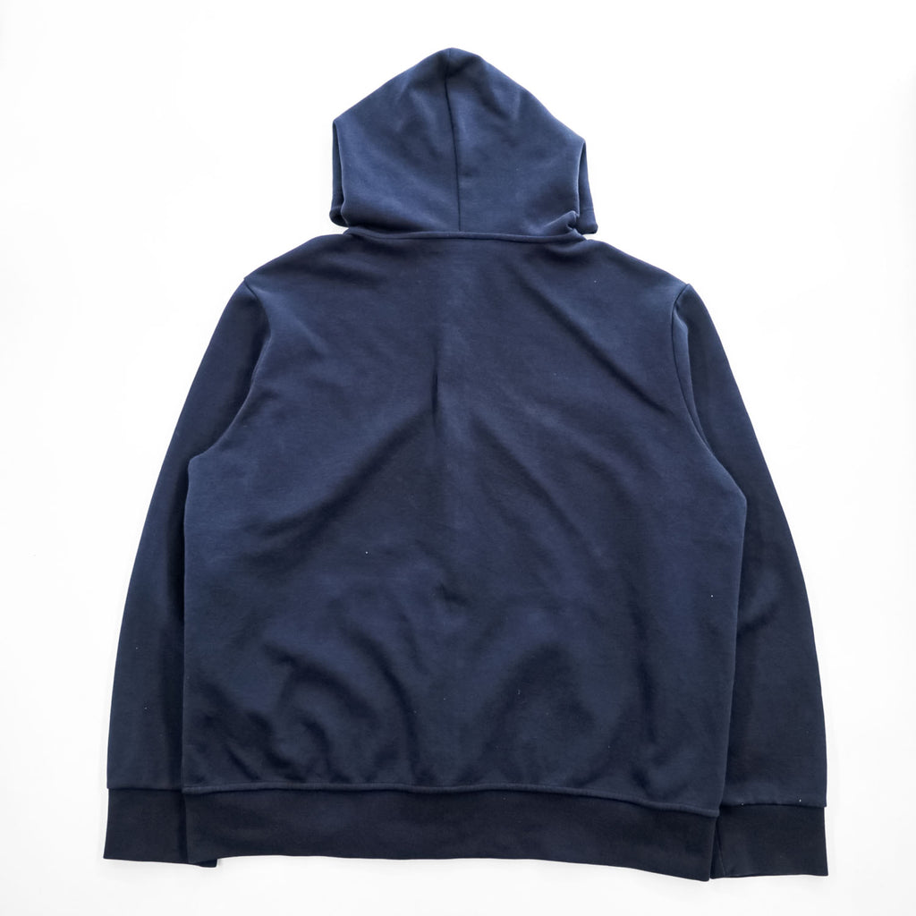 POLO RALPH LAUREN ダブルニット フルジップパーカー XL ネイビー スモールポニー ロゴ 刺繍 フロントポケット