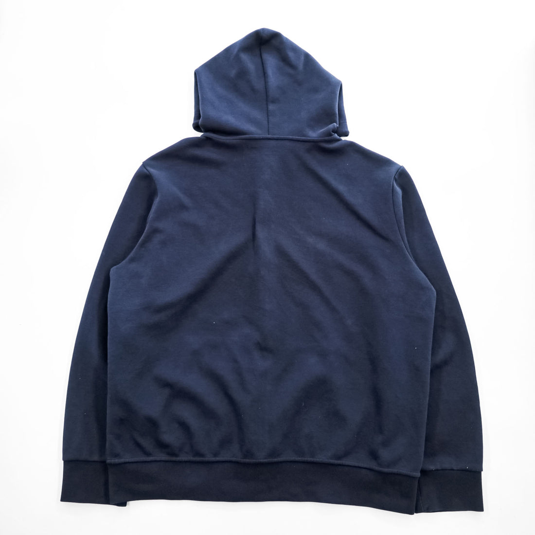 POLO RALPH LAUREN ダブルニット フルジップパーカー XL ネイビー スモールポニー ロゴ 刺繍 フロントポケット