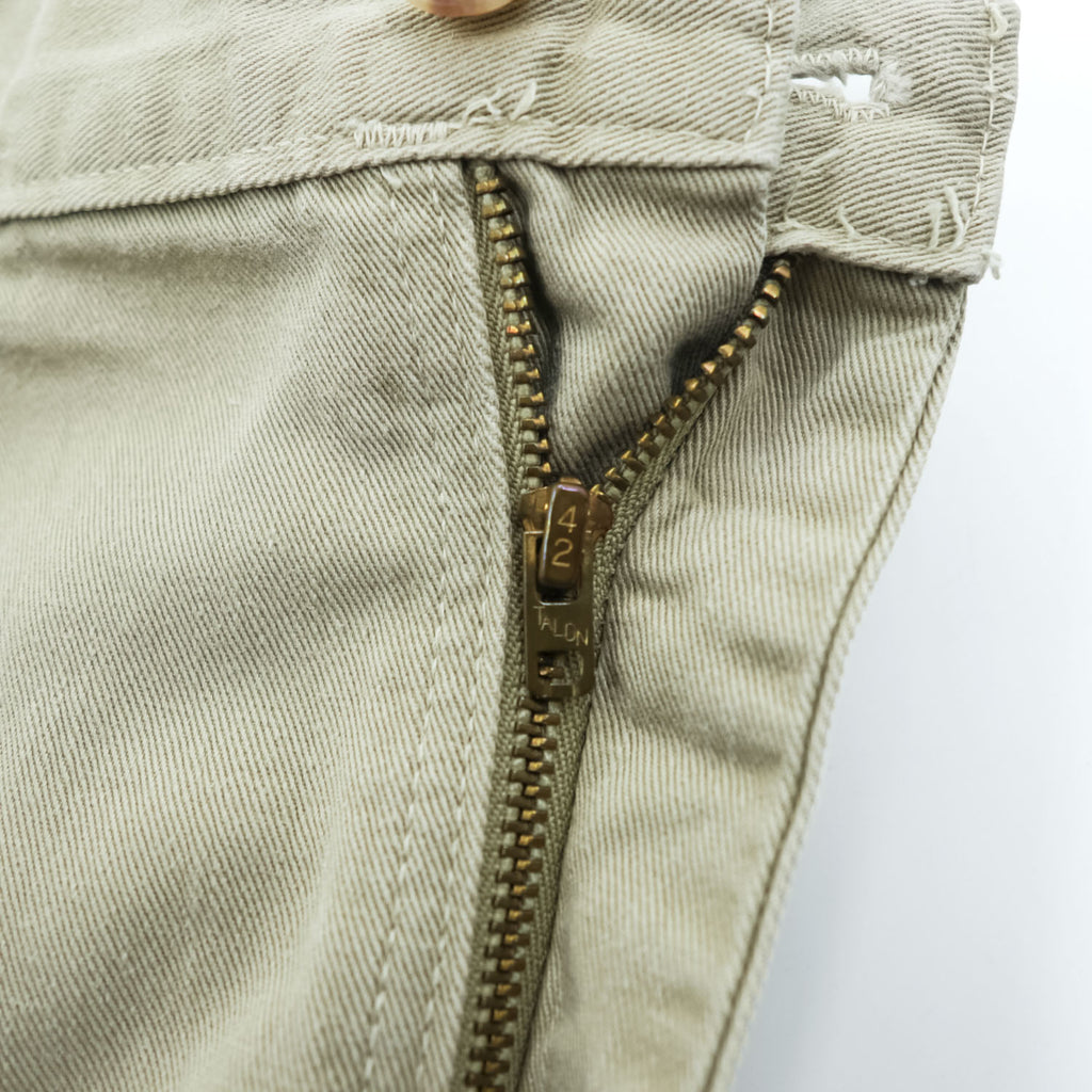 Vintage 1980s–1990s Polo by Ralph Lauren Made in USA Double-Pleat Cotton Khaki Shorts W36
