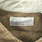Fieldmaster Brown Cotton Corduroy Long Sleeve Work Shirt Size L Made in Philippines