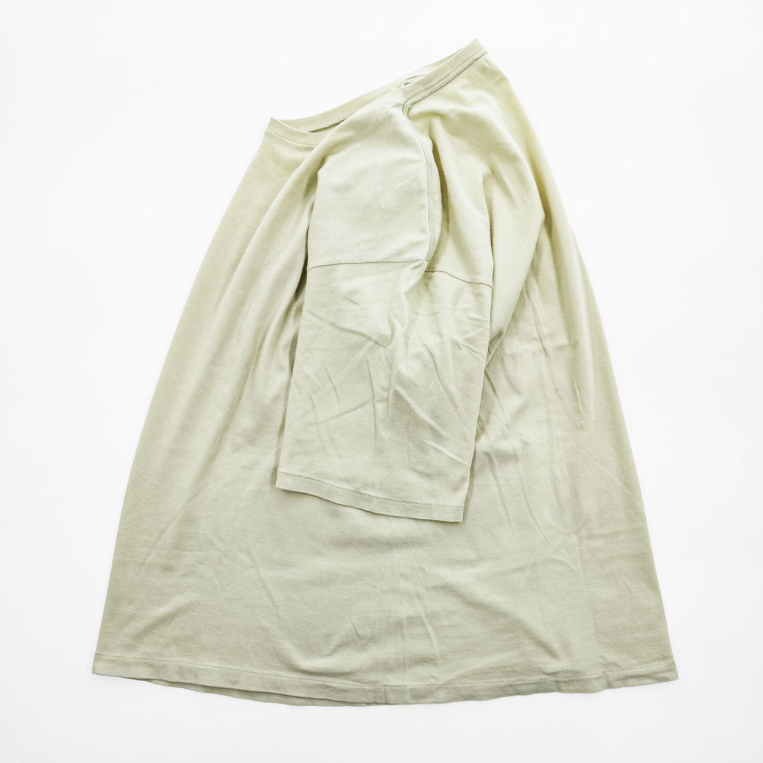 AURALEE A9ST02ST Cotton Crew Neck Short Sleeve T-Shirt Light Green Size 5 Made in Japan