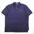 Polo by Ralph Lauren Men's Navy Cotton Short Sleeve Polo Shirt Red Pony Logo Size L