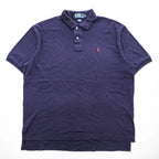 Polo by Ralph Lauren Men's Navy Cotton Short Sleeve Polo Shirt Red Pony Logo Size L