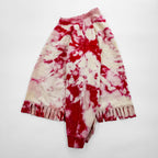 SKOLOCT Japan Made Sweatshirt, XL, Red, Pink, Tie Dye, Fringe