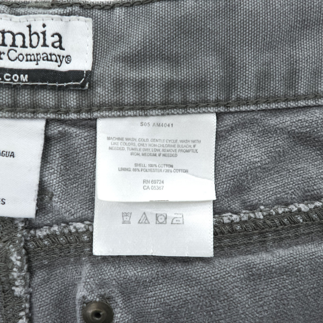 Columbia カーゴショーツ ダック地 ショートパンツ L グレー キャンバス AM4041