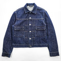 A.P.C. 日本製 2ndタイプ セルビッジ プリーツ デニムジャケット Gジャン S インディゴ ブルー