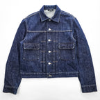 A.P.C. 日本製 2ndタイプ セルビッジ プリーツ デニムジャケット Gジャン S インディゴ ブルー