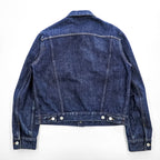 A.P.C. 日本製 2ndタイプ セルビッジ プリーツ デニムジャケット Gジャン S インディゴ ブルー