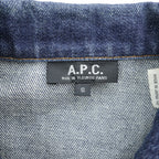 A.P.C. 日本製 2ndタイプ セルビッジ プリーツ デニムジャケット Gジャン S インディゴ ブルー