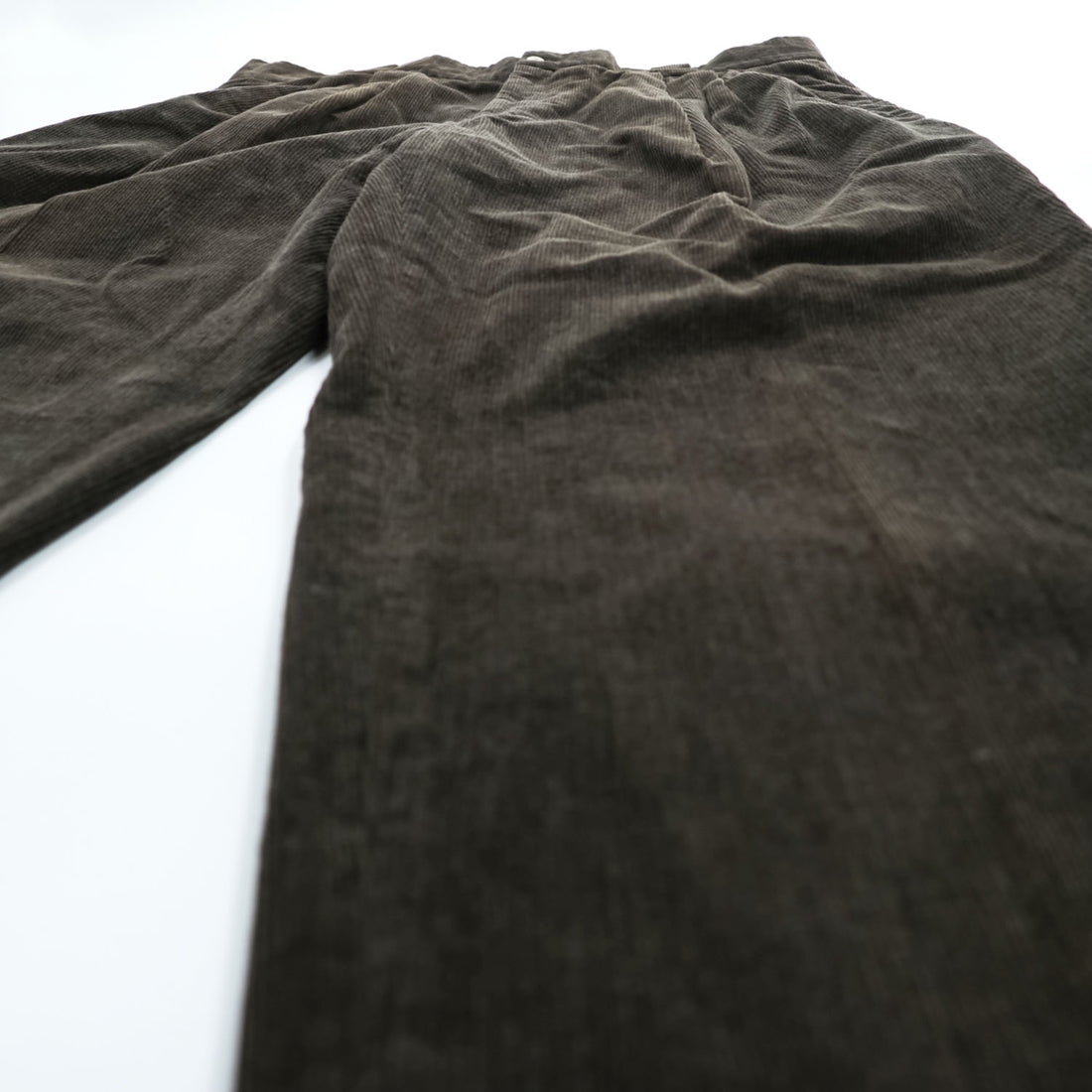 CHEMISE LACOSTE 90年代 2タック ワイド コーデュロイ チノパンツ スラックス L ブラウン プリーツ