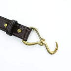 TORY LEATHER 米国製 イングリッシュブライドルレザー ベルト ブラウン 真鍮 フック ゴールド バックル 2260 USA製