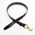 TORY LEATHER 米国製 イングリッシュブライドルレザー ベルト ブラウン 真鍮 フック ゴールド バックル 2260 USA製