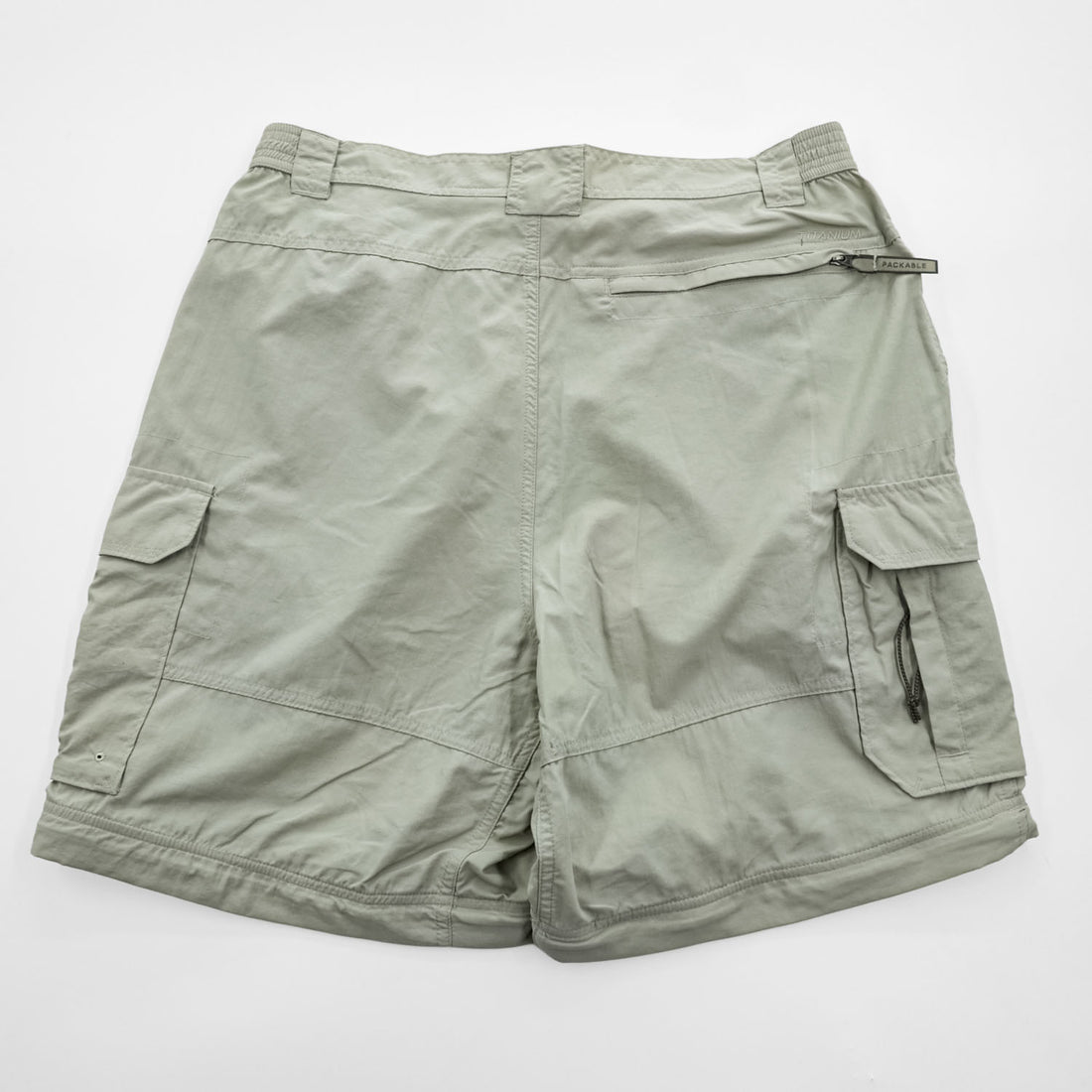 Columbia アウトドア  コンバーチブル カーゴ シェル パンツ 2WAY ショートパンツ M ベージュ パッカブル TITANIUM TM8287