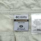 Columbia アウトドア  コンバーチブル カーゴ シェル パンツ 2WAY ショートパンツ M ベージュ パッカブル TITANIUM TM8287