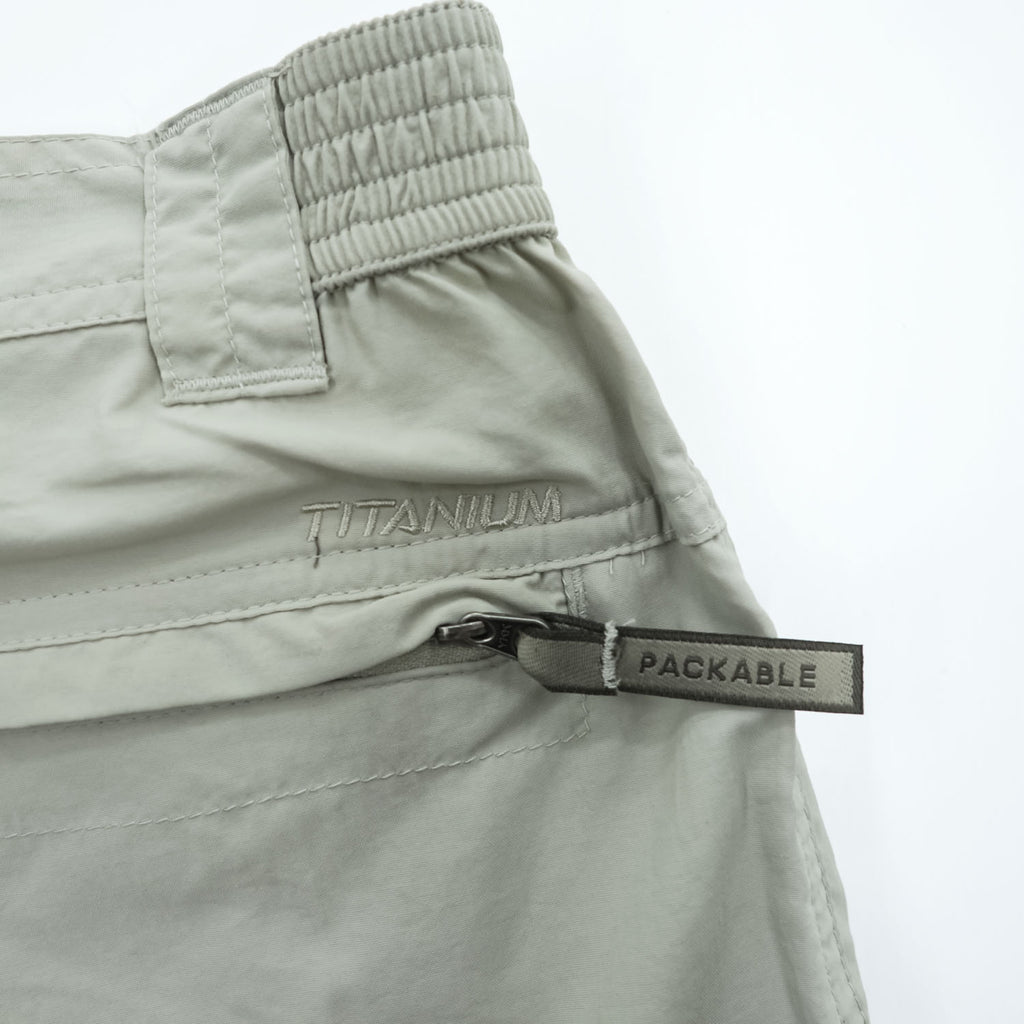 Columbia アウトドア  コンバーチブル カーゴ シェル パンツ 2WAY ショートパンツ M ベージュ パッカブル TITANIUM TM8287