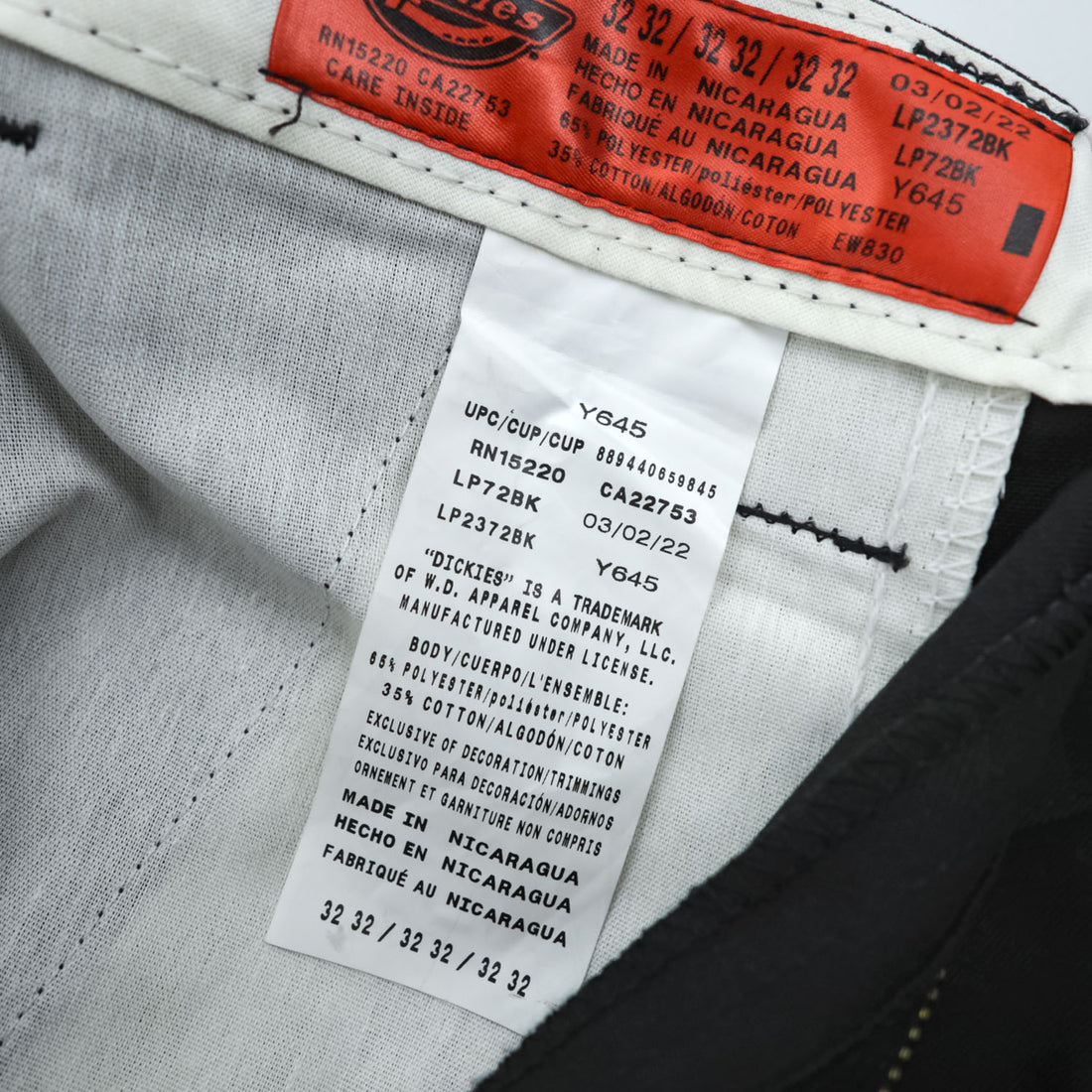 Dickies カーゴ ワークパンツ 32 × 32 ブラック LP72BK