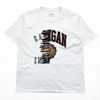 doublet 日本製 ダブルフェイス カレッジ Tシャツ FREE ホワイト フリンジ double faced