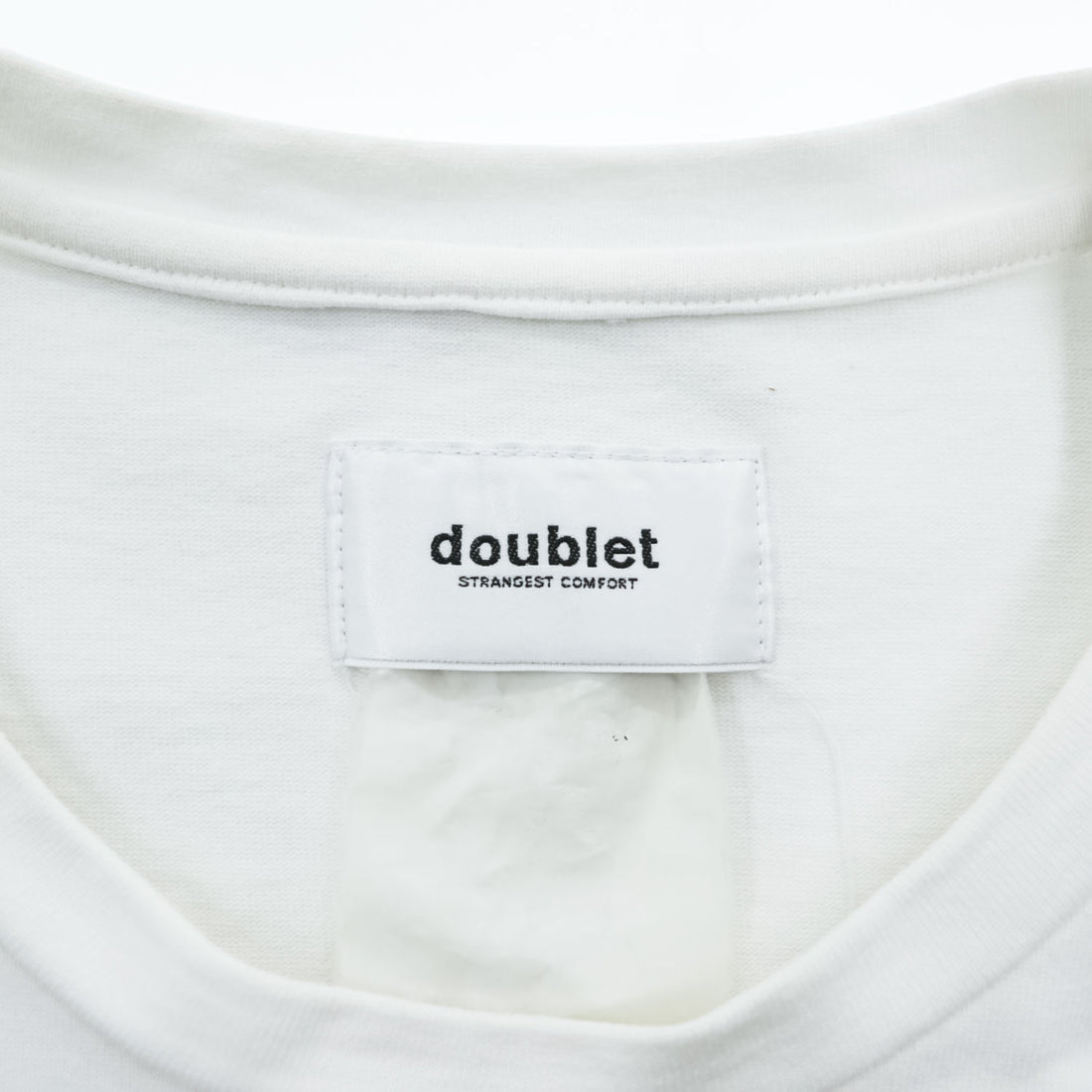 doublet 日本製 ダブルフェイス カレッジ Tシャツ FREE ホワイト フリンジ double faced
