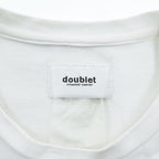 doublet 日本製 ダブルフェイス カレッジ Tシャツ FREE ホワイト フリンジ double faced