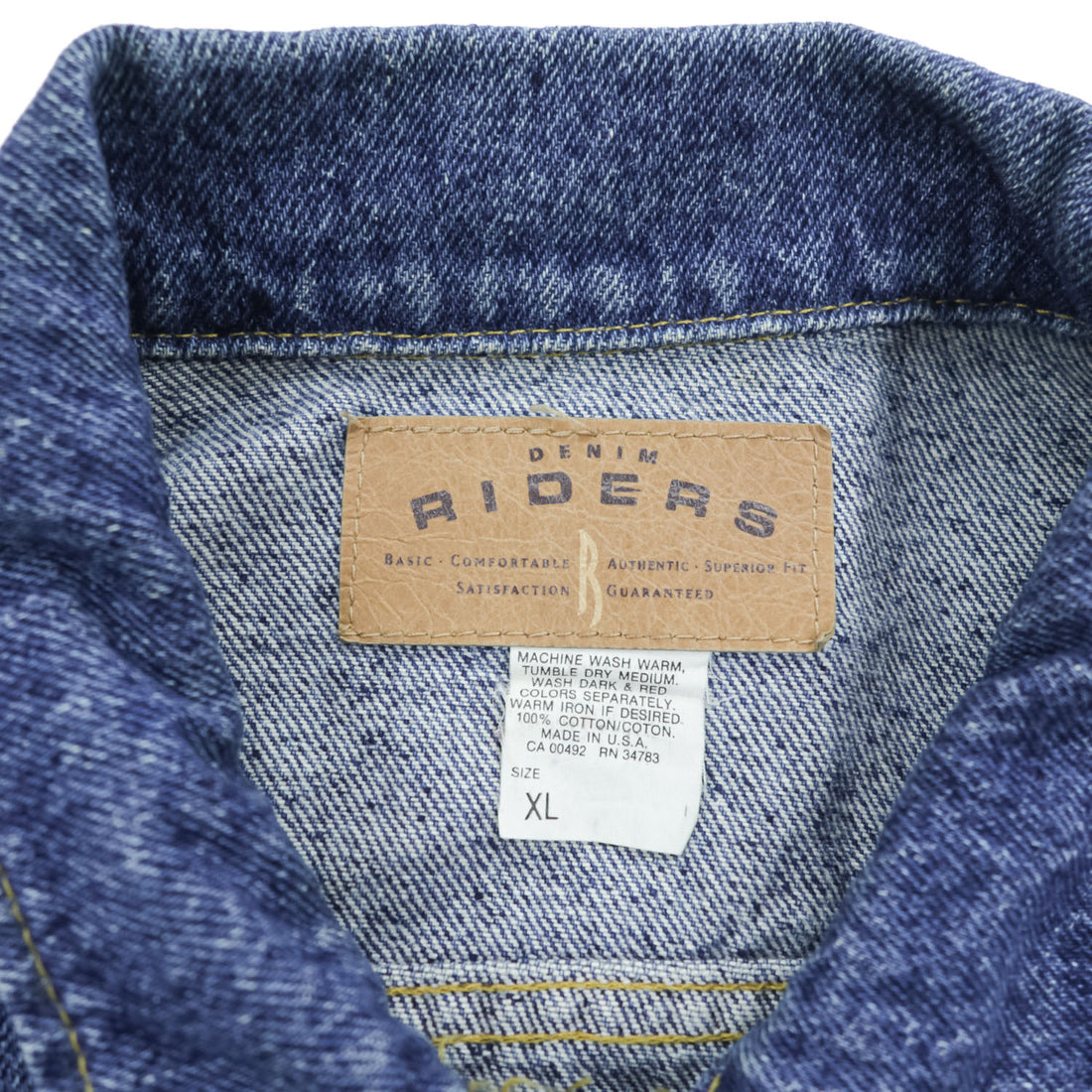 DENIM RIDERS 90年代 USA製 ヴィンテージ デニムジャケット Gジャン XL インディゴ ブルー