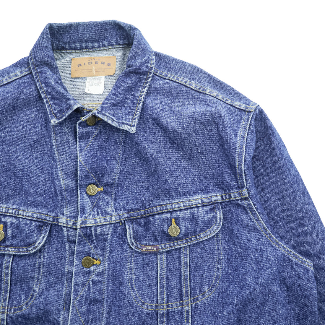 DENIM RIDERS 90年代 USA製 ヴィンテージ デニムジャケット Gジャン XL インディゴ ブルー