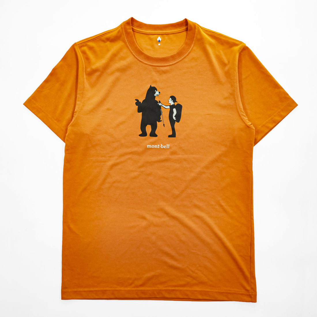 mont-bell プリント WIC.T 道案内 Tシャツ M オレンジ 1114571