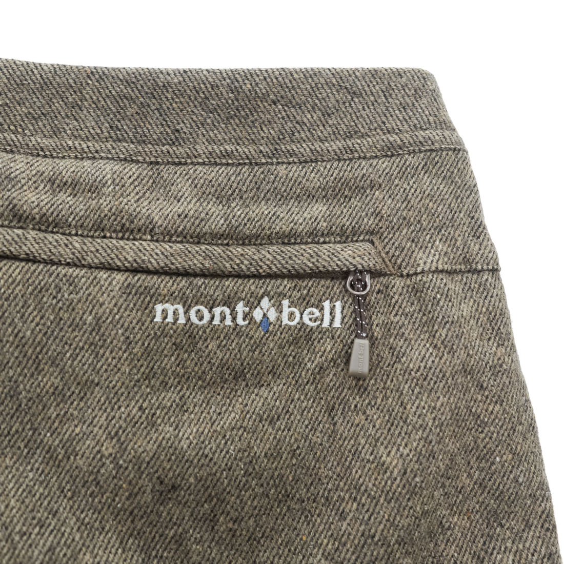 mont-bell ウール トレッキングニッカ アウトドア パンツ L ブラウン ストレッチ ベルト付 クロップド 1105613