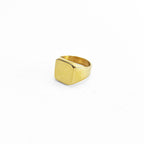 Square Signet Ring スクエア シグネットリング 印台リング 指輪 27号 ゴールド