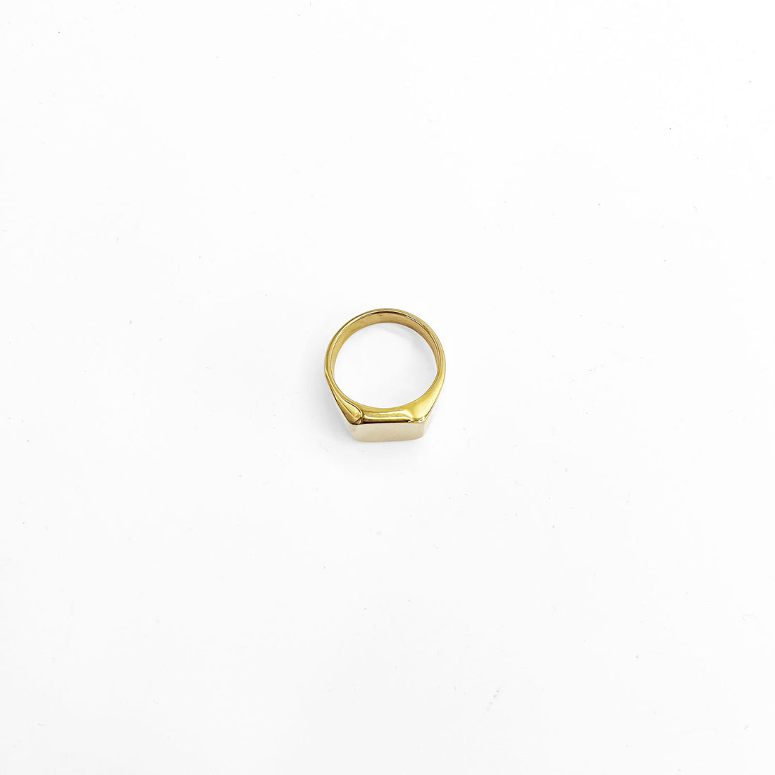 Square Signet Ring スクエア シグネットリング 印台リング 指輪 27号 ゴールド