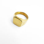 Square Signet Ring スクエア シグネットリング 印台リング 指輪 27号 ゴールド