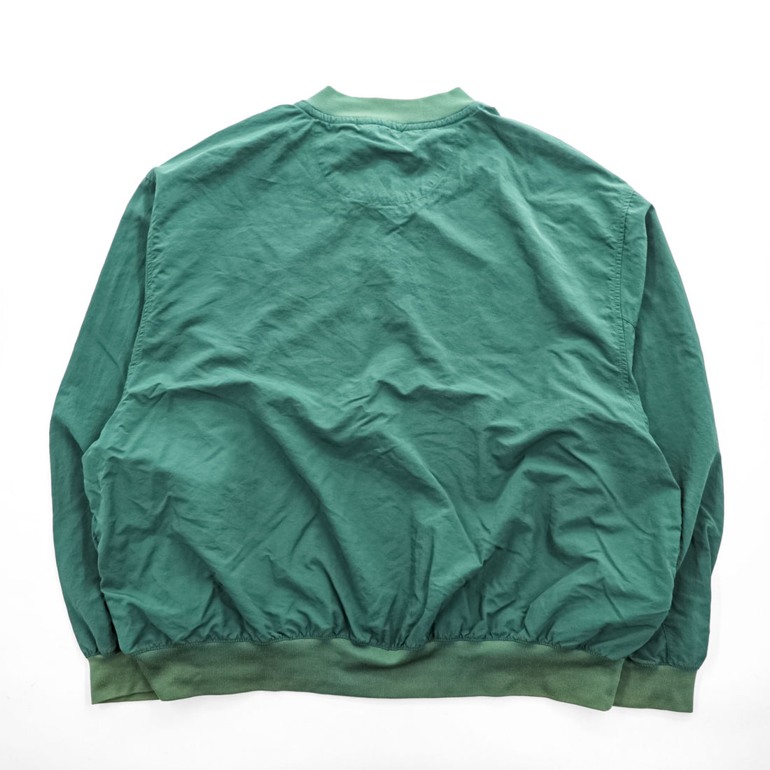 Vintage 1990s Eddie Bauer EBTEK Green Nylon Henley Pullover Men's L Made in Hong Kong