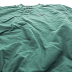 Vintage 1990s Eddie Bauer EBTEK Green Nylon Henley Pullover Men's L Made in Hong Kong