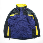 Columbia 90年代 マウンテンパーカー シェル レインジャケット XL ネイビー 防水 ドローコード フード収納 ジップインジップ FIRE RIDGE SM7092