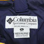 Columbia 90年代 マウンテンパーカー シェル レインジャケット XL ネイビー 防水 ドローコード フード収納 ジップインジップ FIRE RIDGE SM7092