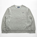 Polo Ralph Lauren 90年代 クルーネック スウェット トレーナー XXL グレー 裏起毛 スモールポニー ロゴ 刺繍 ビッグサイズ