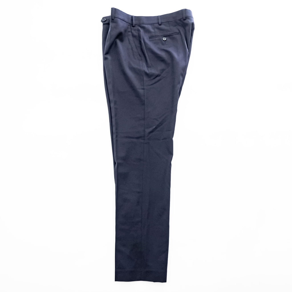 LAUREN RALPH LAUREN スラックス パンツ L ネイビー ウール100% センタープレス