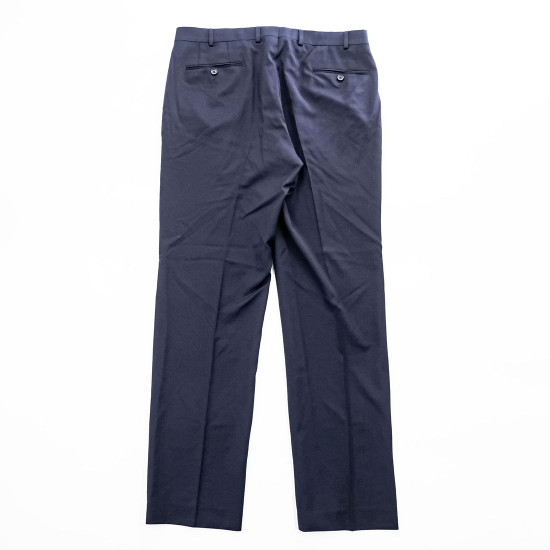 LAUREN RALPH LAUREN スラックス パンツ L ネイビー ウール100% センタープレス