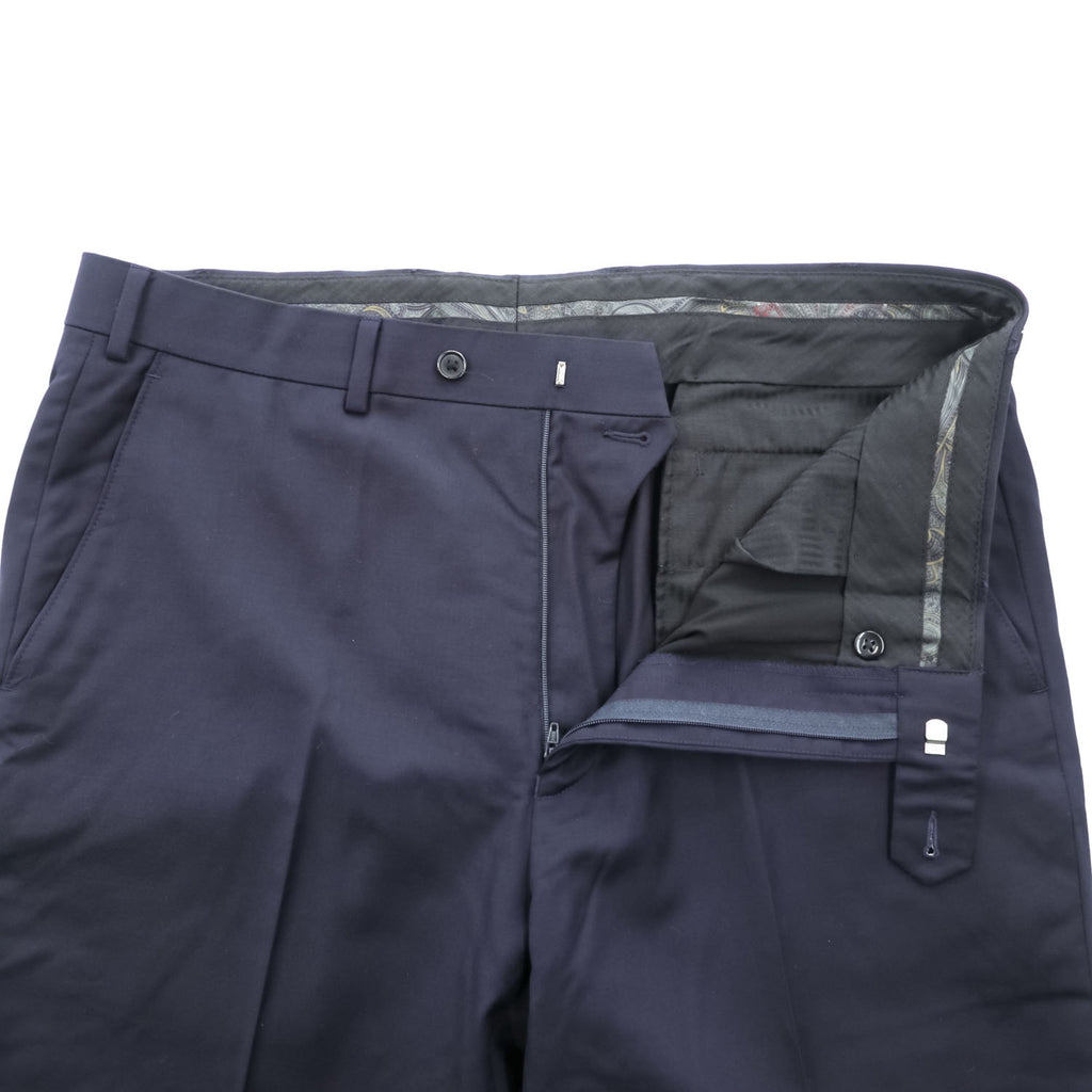 LAUREN RALPH LAUREN スラックス パンツ L ネイビー ウール100% センタープレス