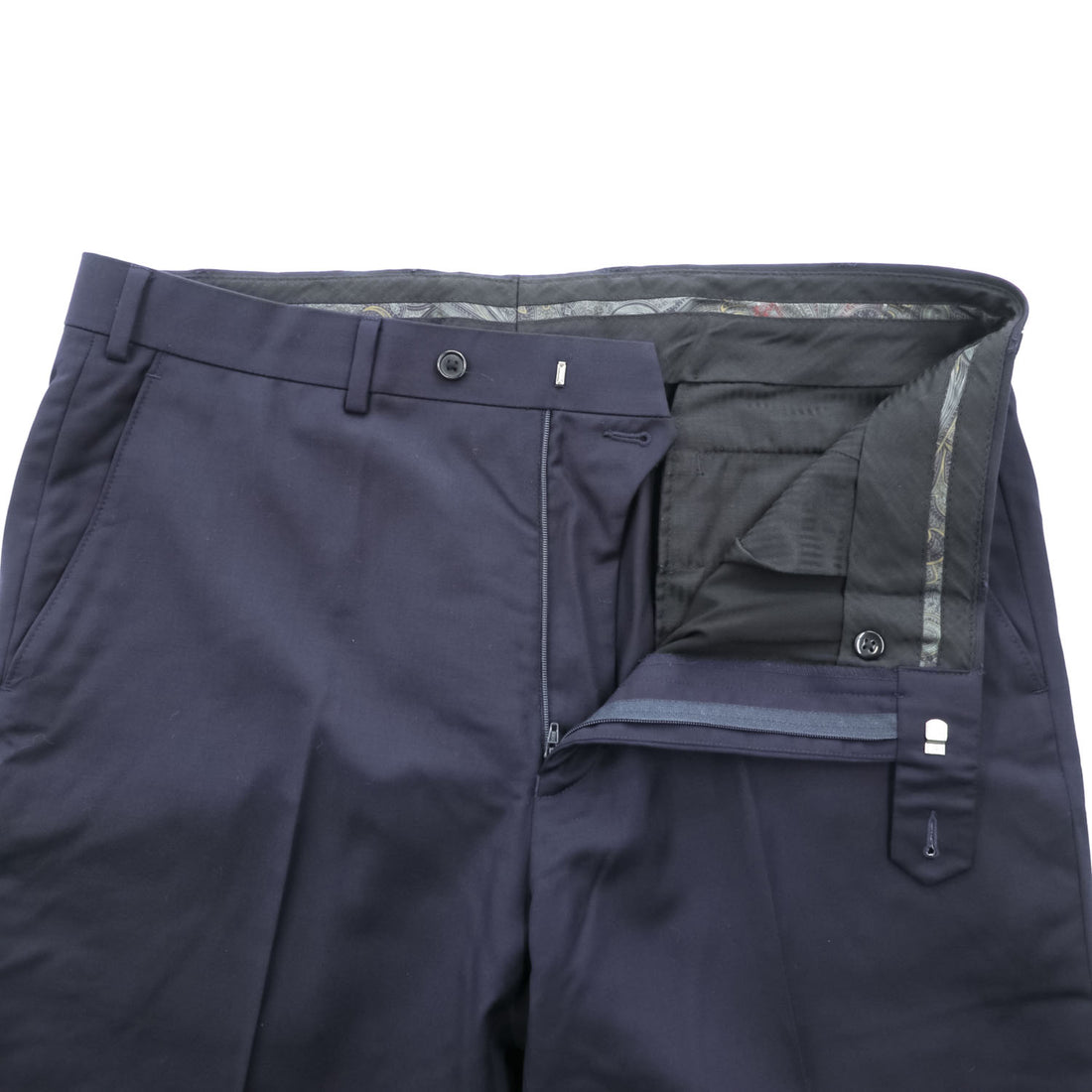 LAUREN RALPH LAUREN スラックス パンツ L ネイビー ウール100% センタープレス