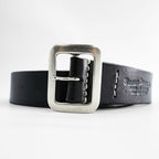 SUGAR CANE ギャリソンベルト GARRISON BELT レザー ベルト ブラック シルバー バックル スクエア 日本製