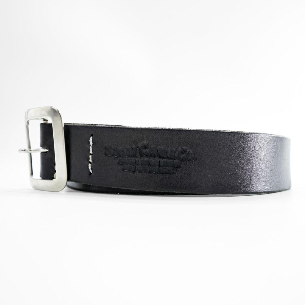 SUGAR CANE ギャリソンベルト GARRISON BELT レザー ベルト ブラック シルバー バックル スクエア 日本製