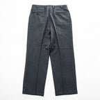 Brooks Brothers 2タック ワイド ヘリンボーン スラックス パンツ L グレー プリーツ ダブルカフス サスペンダーボタン