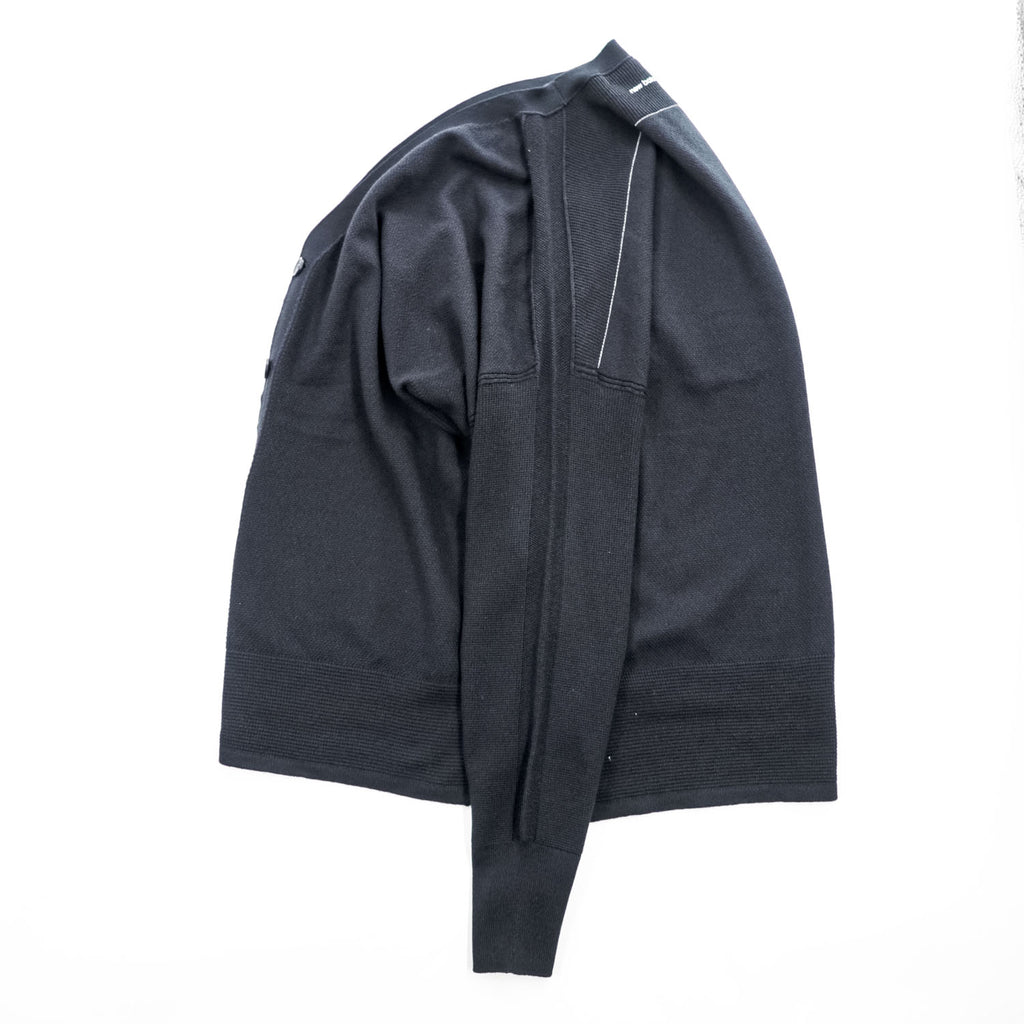 New Balance Tokyo Design Studio JMTL9552 Knit Cardigan Black Wool Blend Made in Japan S