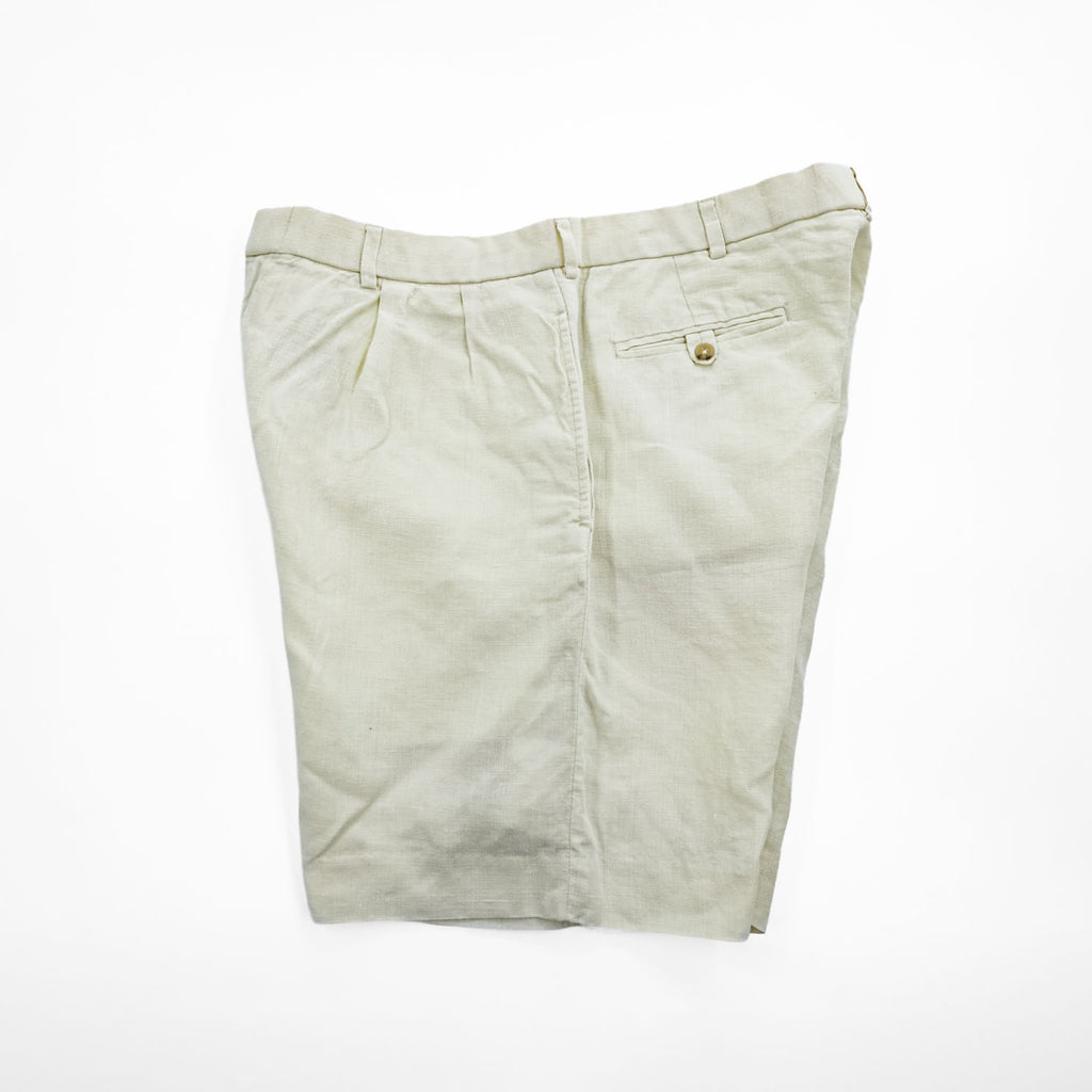 Polo by Ralph Lauren 90年代 100%リネン プリーツショーツ 2タック ショートパンツ 36 フィリピン製