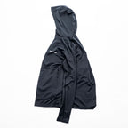 mont-bell クール パーカ UVカット 撥水加工 ジップパーカー M ブラック ストレッチ サムホール 1114460