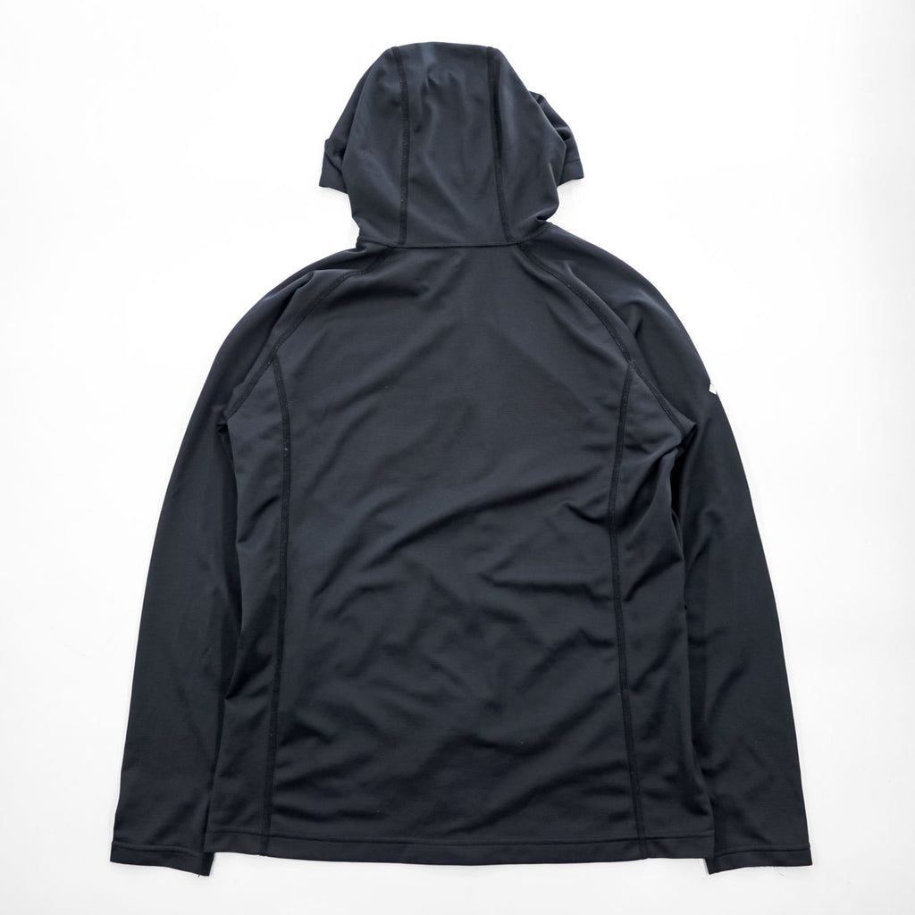 mont-bell クール パーカ UVカット 撥水加工 ジップパーカー M ブラック ストレッチ サムホール 1114460