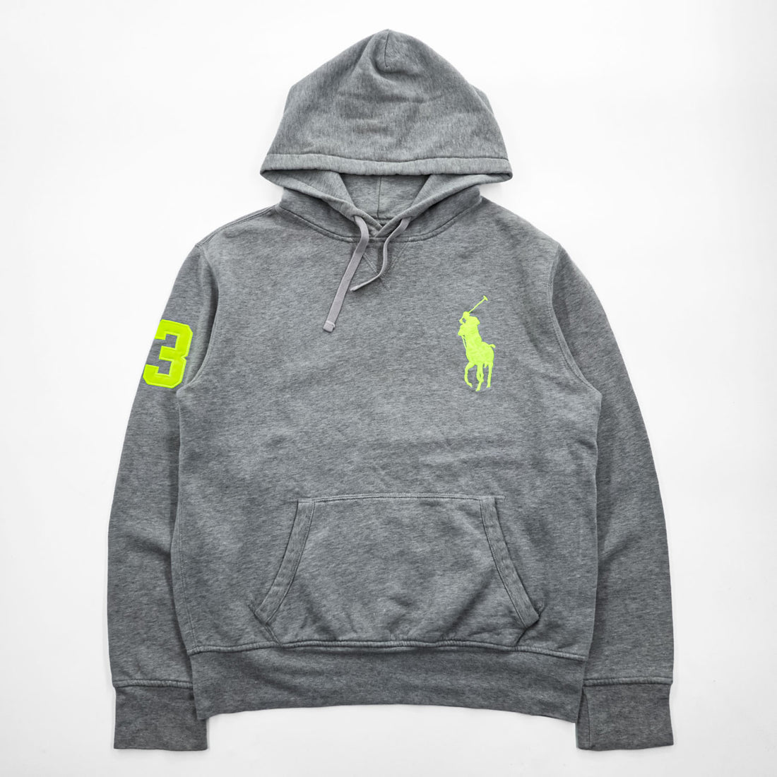 Polo Ralph Lauren 90年代 プルオーバー パーカー M グレー ビッグポニー カンガルーポケット