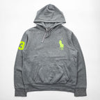 Polo Ralph Lauren 90年代 プルオーバー パーカー M グレー ビッグポニー カンガルーポケット