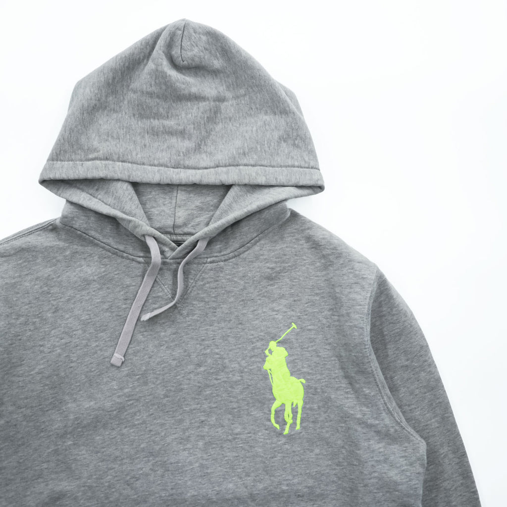 Polo Ralph Lauren 90年代 プルオーバー パーカー M グレー ビッグポニー カンガルーポケット