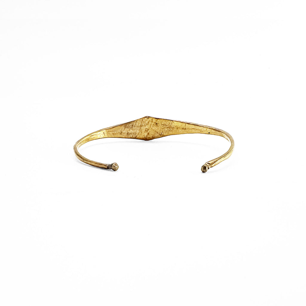 Vintage Tuareg Style Brass Cuff Bracelet バングル 真鍮 ブラス ゴールド 彫金 トライバル